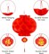 16 Pieces Chinese New Year Decorations Lanterns,10 Inch Red Paper Lantern Hanging for Celebration Chinese Spring Festival Decoration ,Chinese Party, Wedding and Restaurant,Asia home